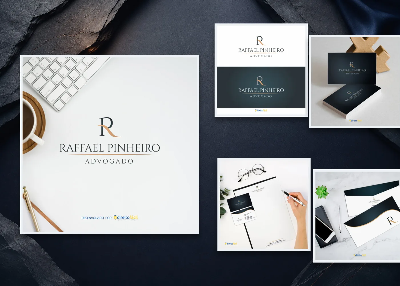 Identidade visual e papelaria completa Raffael Pinheiro Advogado