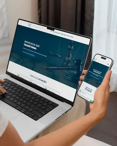 Site profissional responsivo para advocacia