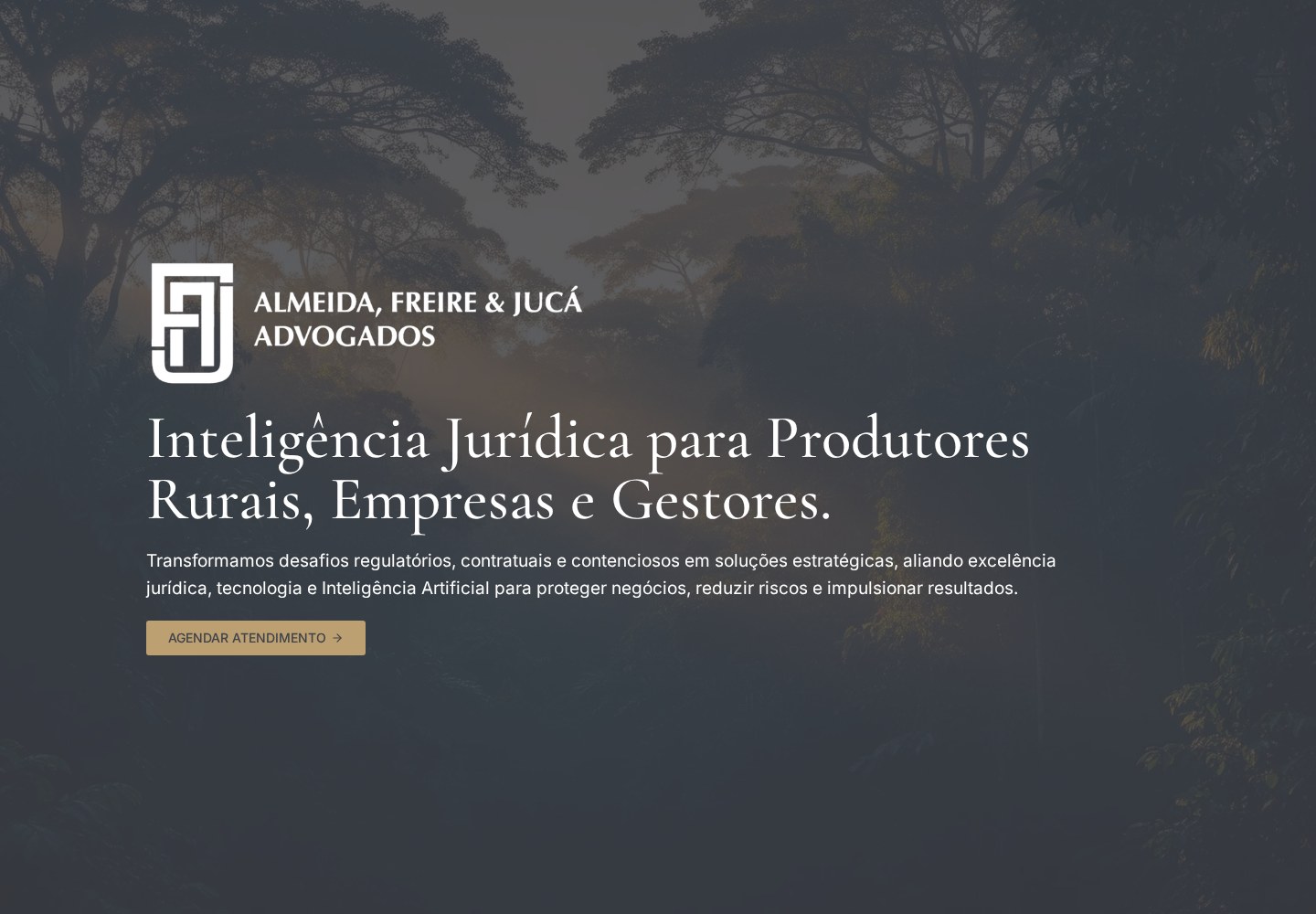 Site institucional de Almeida, Freire & Jucá Advogados