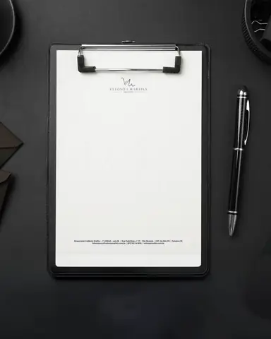 Aplicação de identidade visual em papel timbrado